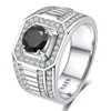 GRA -certifierad stor diamant Moissanite Men's Custom Ring 925 Sterling Silver 1 2 3 5 CT VVS FÖR MÄN bröllop Lyxiga smycken