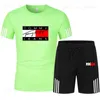 Survêtements pour hommes 2023 nouvel été à manches courtes hommes sport décontracté grand Short T-shirt ensemble deux pièces ensemble T231005