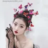 Accessoires pour cheveux Couvre-chef de mariage fait à la main mariée coréenne super fée dames guirlande bandeau papillon accessoires pour cheveux épingle à cheveux Q231005