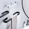 Portasciugamani Portasciugamani Portasciugamani Supporto a parete Bagno Appendiabiti autoadesivo Mensola Accessori per il bagno Hardware per il bagno nero 230927