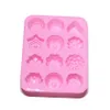 Cake Tools 12-Cavity Flower Silicone Chocolate Mold DIY Handmade Soap Form Molds Candy Bar Fondant For Decorating231S