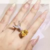 Bröllopsringar Creative Colored Gemstone Women Ring Simulating St Mary S Aquamarine Hummingbird 925 Stamp Party Fashion Jewellery 231005
