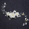 Hair Clips Bride Wedding Accessories Crystal Pearl Headbands Vine Ornaments Bridal Bridesmaid Headdress Hairband Jewelry