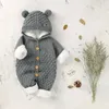 Rompertjes Baby rompertjes Lange mouw Winter Warm Gebreid Baby Kinderen Jongens Meisjes Jumpsuits Peuter Truien Outfits Herfst Kinderkleding 231005