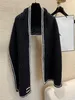 세련된 여성 캐시미어 스카프 검은 흰색 C 이중 편지 인쇄 스카프 소프트 터치 따뜻한 랩 고품질 가을 겨울 모노그램 롱 숄 180*45cm opp bag