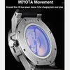 Relojes de pulsera Carnival Miyota Movimiento Reloj mecánico de gama alta para hombres Acero inoxidable Zafiro Moda Gris Dial Relojes para hombre