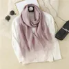 Plaid Silk And Wool Scarf Floral Lady Headband Scarves Shawl Wraps Bandana Hijab Big Size Beach Foulard Femme332e