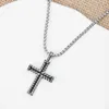 Mannen Lange Klassieke Gouden Sieraden Kettingen Ketting Vrouwen 18 k Hanger Diamant Modeketen Kettingen Cross Punk 50cm2483