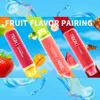 Manta FRUITFLAVOR PAIRING 4500 Puffs Cigarros Descartáveis 12ml 1500mAh Bateria Cigarros Eletrônicos Sem Vazamento 4.5k Puff Enorme Vapor Uva Morango Banana