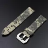 Uhrenarmbänder Onthelevel Canvas Wasserdichtes Armband 20 22mm Militärtarnung Armband für mit Edelstahlschnalle # D265N