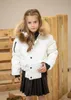 Piumino AS Fashion Bomber opaco per bambini imbottito in piumino caldo con pelliccia naturale staccabile 231005