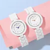 Horloges 2021 Aankomst Waterdichte Keramische Horloge Voor Vrouwen Mode Elegante Dames Dagelijks Quartz Witte Klok Montre Femme Reloj259m