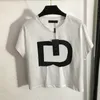 Mode Brief Print T-shirt Dames Eenvoudige Stijl Blouse Designer Merk Ronde Hals Korte Mouwen Tops