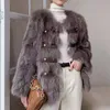 Womens Fur Faux Luxury Elegant Coat Winter Thick Warm Furry Jacket Designer Fashion Ladies 230928