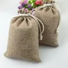 Jewelry Pouches 7 9cm 1000pcs Drawstring Sack Gift Bags Jute Packaging Display Bag Wedding Packing Travel Storage