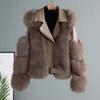 Veste de moto en Faux cuir Pu pour femme, veste courte et chaude à la mode, manteau de luxe pour femme, automne hiver, 230928