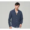 Chemises décontractées pour hommes printemps et automne chemise ample décontractée imprimé fleur bouton de revers à manches longues haut de luxe léger