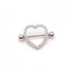 Anelli per capezzoli 1Pc Gioielli per piercing al seno in acciaio inossidabile Cuore Zircone Anelli per capezzoli Scudo Er Barbell Piercing sexy Consegna di goccia Dh4Pf