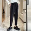 Pantalons pour hommes Automne Hiver Light Mature Version coréenne Luxe Slim Fit Casual Western Daily Kecks Mode Stride Anti-rides Britches