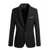 Men's Suits Business Blazer Flap Pockets Long Sleeve Trendy Lapel Slim Wedding Suit Coat