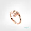 2021 Designer Rings Classic Luxury Designer Jewelry Women Rings Nail Ring Titanium Steel Gold-Plated Never Fade NOT273G