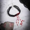 Chains Red Blood Drops Tassel Choker Necklace 2023 Halloween Jewelry