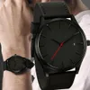손목 시계 2021 캐주얼 여성 대형 다이얼 가죽 밴드 간단한 시계 선물 남성 캘린더 쿼츠 워치 308k