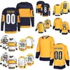 Mężczyźni Kids Women Hockey 59 Roman Josi Jersey 82 Novak 9 Filip Forsberg 8 Cody Glass 10 Colton Sisssons 75 Juuso Parssinen 74 Juuse Saros 13 Yakov Trenin Yellow White Navy