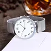 Relógios de pulso Milan Casual Simples Relógio de Quartzo com Malha e Numerais Árabes para Mulheres Pulseira de Aço Inoxidável Relógios Reloj Luxo