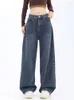 Women's Jeans High Waist Women 2023 Oversize Boyfriend Retro Fashion Harajuku Denim Pants Streetwear Vintage Ladies Baggy Wide Leg Blue