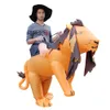 Costumes de mascotte Halloween Carnaval Réunion annuelle Fête de vacances Mascarade Fête Adulte Dessin animé Anime Équitation Mâle Lion Iatable Costume