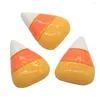 Dekorativa blommor 50/100st Halloween Party Candy Corn harts Cabochons Flatback Flat Back Hair Bow Center Po Frame Decor Smycken Hantverk 20