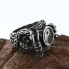 Cluster Rings Punk Yin Yang Taiji Vintage Silver Color Ethnic Fashion Dragon Claw Metal Ring For Men Retro Jewelry Bague Hemme2703