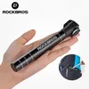 Bike Pumps ROCKBROS Mini Bicycle Pumps Portable MTB Cycling Bike Inflator Aluminum Alloy Pump Fit Presta Schrader 100psi 230927