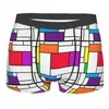 Boxer Mondrian inspiré pour homme, sous-vêtements De Stijl, très respirant, qualité supérieure, idée cadeau