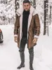 Couro falso masculino 2023 outono inverno lã shearling casaco longo elegante na moda engrossar imitação de pele roupas quentes 231005