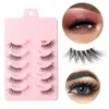 False Eyelashes 3510 Pairs Half Eye Lashes 3D Cat Eye Faux Mink Natural Long Fluffy Wispy Eyelashes Makeup Cils False Eyelash Extension Cilios 231005