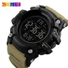 Skmei 5bar Waterproof 2 Time Sport Watch Stopwatch Count Down Mens Digital Watches Soft Clock för Male Reloj Hombre 1384 G1022245E