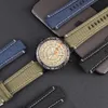 Uhrenarmbänder für TW2T76500 6300 6400 Serie Armband 24 16 mm Blau Schwarz Nylon mit echtem Leder unten Sportarmband Schrauben324k