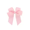 Handgjorda baby sexörörband Polyester Ribbed Ribbon Bow Hair Clip Hair Accessories