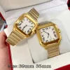 Mens Watch Card Size 39mm 35mm Square 904L Stainless Steel Strap Automatic Mechanical Movement Sapphire Water Resistant Ladies Wat288n