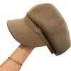 Chapéu de sol de outono e inverno para homens e mulheres Gorro de grife Stingy Brim Newsboy Hats