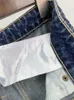 Ksubi kvinnor jeans designer hög midja rak fat utanför slitdesign mörkblå denim pants kvinna