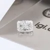 CVD HPHT Pırlanta Laboratuvarı Grown Diamond Radiant Cut VVS vs Clarity 3 Karat IGI Sertifikası Kültürlü Elmas Fabrikası Doğrudan