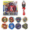 الغزل أعلى Tomy Beyblades Burst Gyro 8pcs Beyblade Toy مع Duel Disk Handle Box 230928