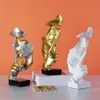 Dekorativa föremål Figurer Nordic Talk Talens Staty Harts Sculpture Figuring Office Home Decoration Desktop Decor Handmade Craft Modern Art 230928