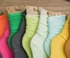 Women Socks Colorful Long Loose Cute Color Cotton Spring Autumn Fashion White Curl Solid Casual Korean Japanese Crew Heap