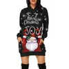 Mulheres Hoodies Moletons Desenhos Animados Papai Noel Imprimir Mulheres Hoodie Inverno Bonito Tops Oversized Feminino Natal Com Capuz Moletom Moda Pulôver 230928