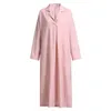 Robes décontractées Femmes Kaftan Coton À Manches Longues Plaine Casaul Oversize Maxi Chemise Plus Robe Été Une Pièce Soirée Femme