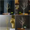 Couronnes de fleurs décoratives haute LED Sier Birch Twig Tree Lights Branches blanches chaudes pour Noël Home Party Mariage KTC 661 Drop OTRHC